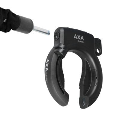 Batterilåse sæt AXA Defender E-bike Bosch Gen. 2, for Bagagebærer, PLUG IN key,  anti drilling cylinder, hardened steel bracket